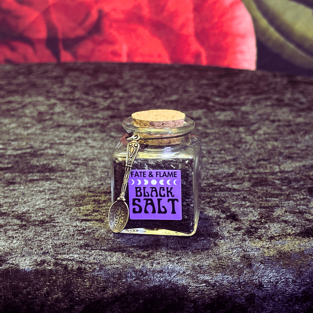 Black Witch Salt 3.4 oz | Banishing, Protection, Warding Product Fate and Flame