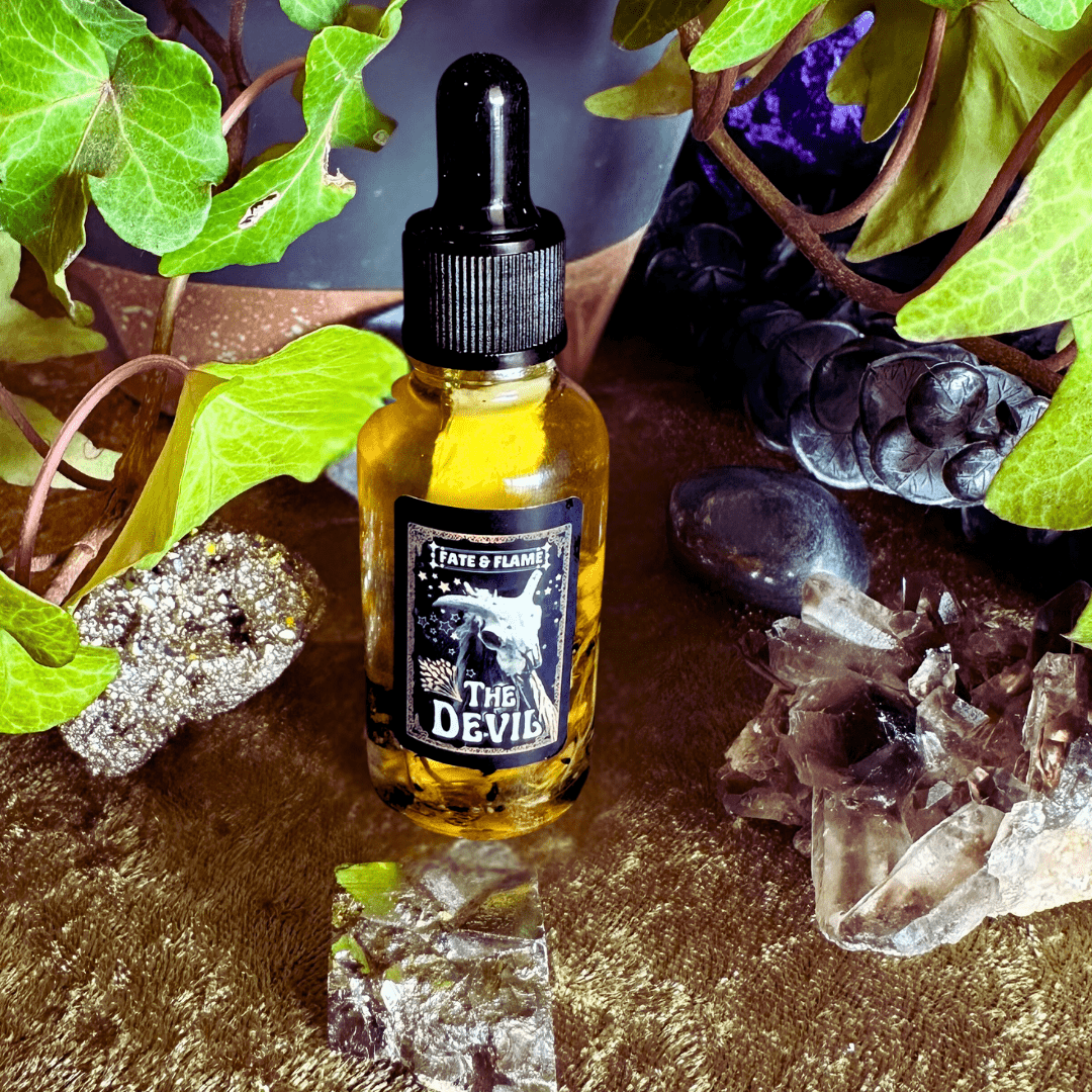 The Devil Tarot Card Oil - Handmade Ritual Oil by Fate and Flame