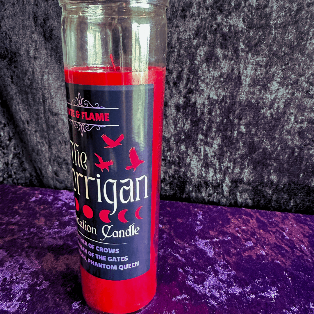 Fate and Flame The Morrigan Candle Handmade