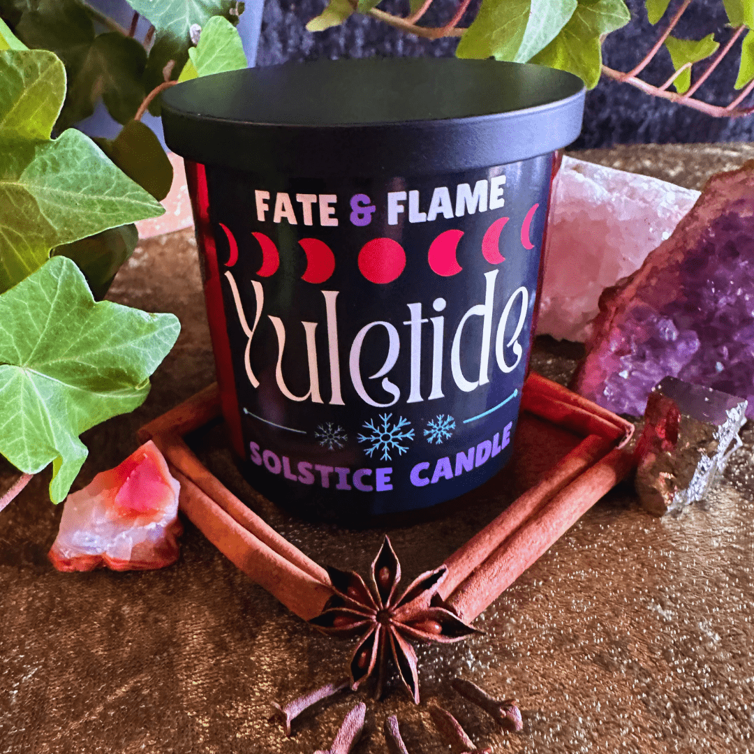 Yuletide Solstice Candle - Ritual Candle for Abundance, Blessings, Mulled Wine Scent ProductFate & Flame
