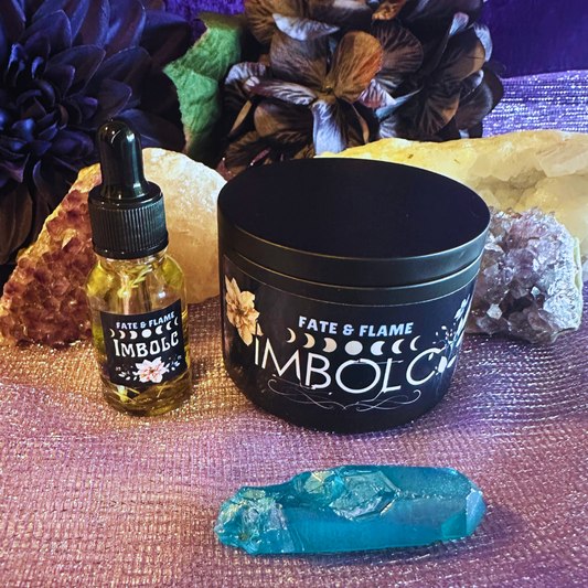 Imbolc Ritual Candle & Oil Spell Set - Hope, Healing, New Pathways