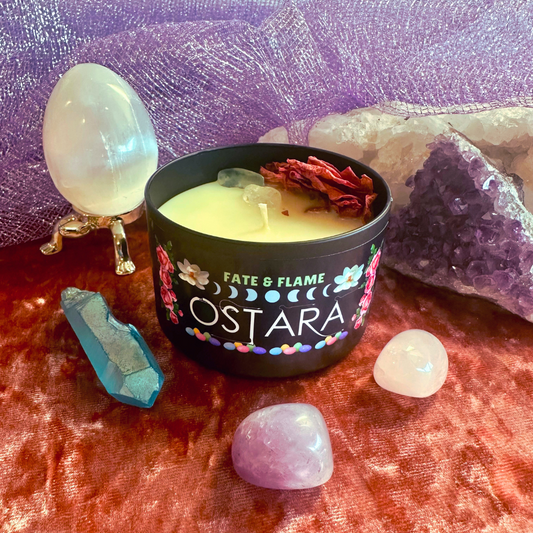 Ostara Scented Ritual Candle - Love, Fertility, Fidelity