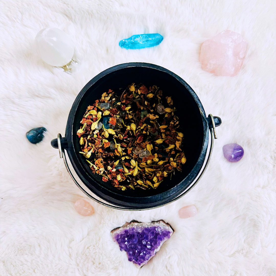 Ostara Ritual Spell Oil w/ Botanicals, Crystals, Reiki