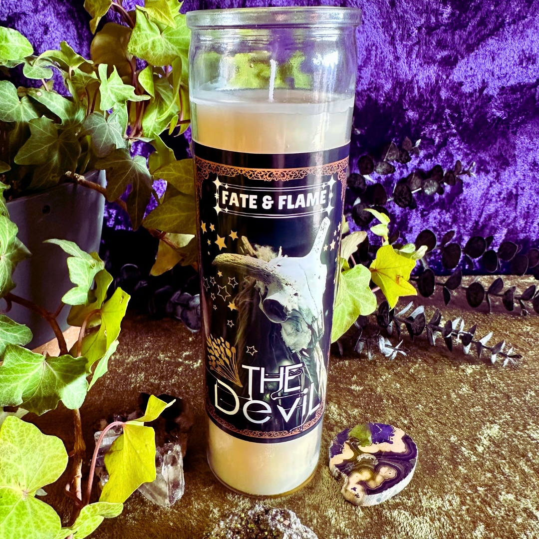 The Devil Tarot Card Ritual Candle