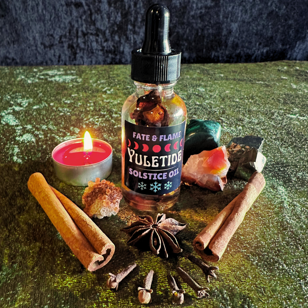 Yuletide Solstice Oil - Pagan Ritual Oil for Yule, Friendship, Abundance, Blessings