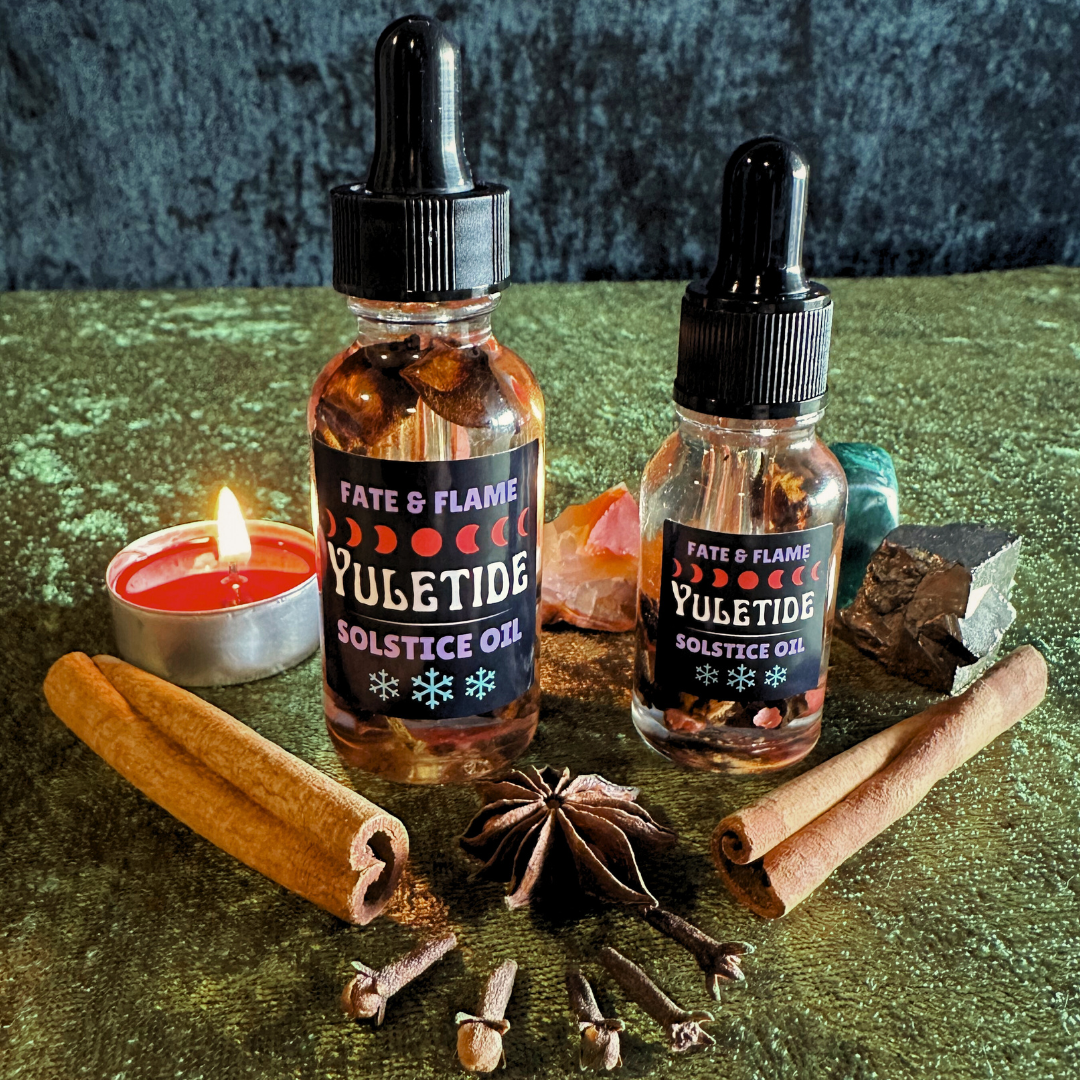 Yuletide Solstice Oil - Pagan Ritual Oil for Yule, Friendship, Abundance, Blessings