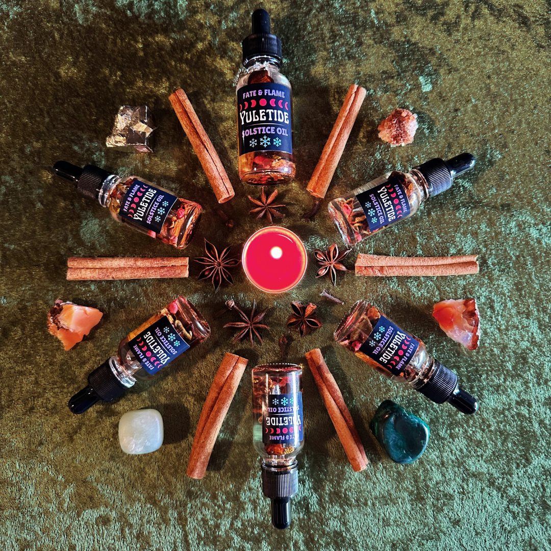 Yuletide Solstice Oil - Pagan Ritual Oil for Yule, Friendship, Abundance, Blessings