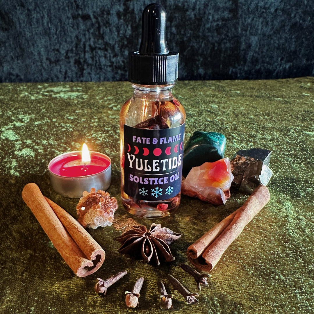 Yuletide Solstice Oil - Pagan Ritual Oil for Yule, Friendship, Abundance, Blessings