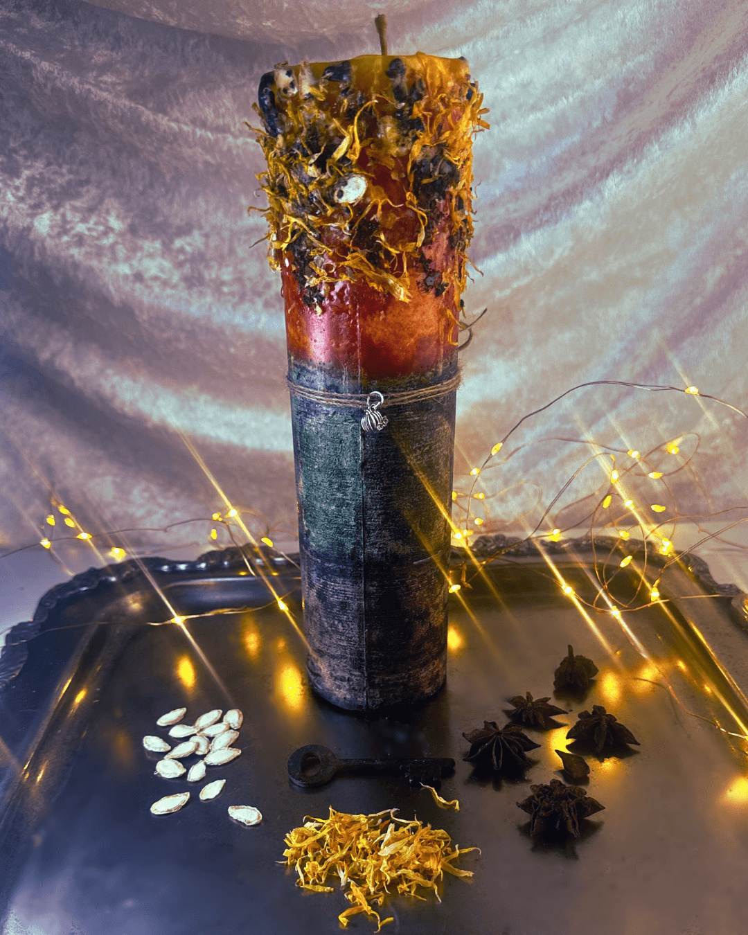 Autumn Equinox Ritual Candle | Large Scented Pillar Candle 24 oz ProductFate & Flame
