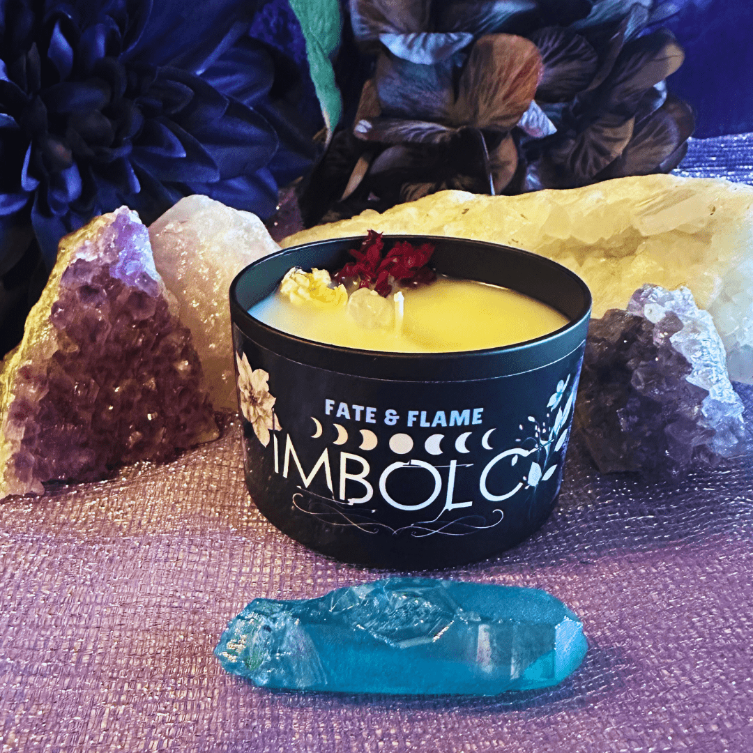 Imbolc Ritual Candle & Oil Spell Set - Hope, Healing, New Pathways ProductFate & Flame