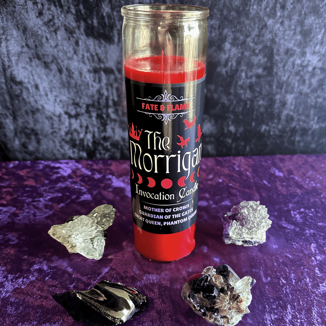 Morrigan and Badb Candle and Oil Invocation Set ProductFate & Flame