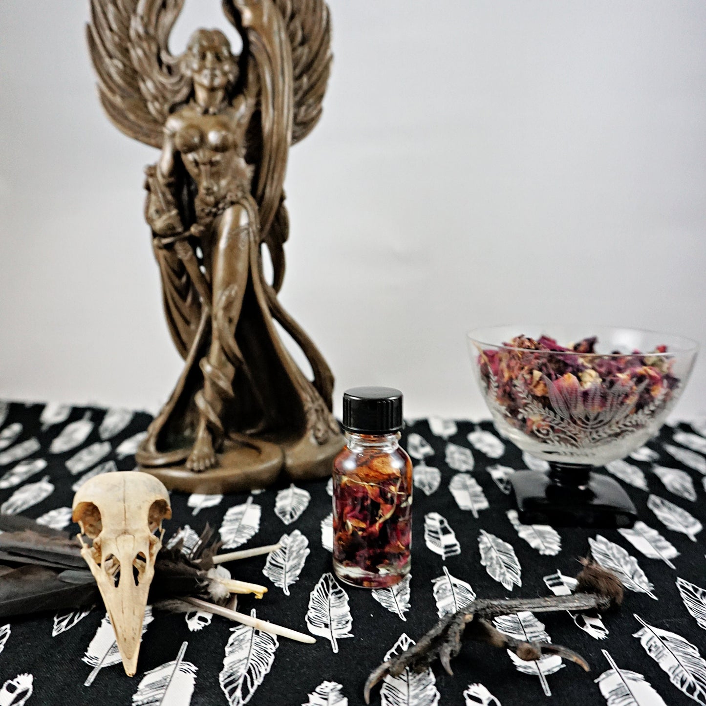 THE MORRIGAN Ritual Oil, Invocation, Spell, Dark Goddess Offering, Power, Strength, Prophecy